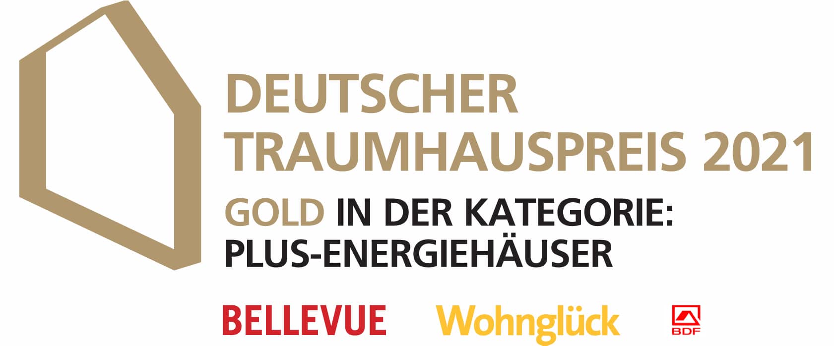 Deutsch Traumhauspreis 2021 in Gold für das Musterhaus Poing von Fertighaus WEISS